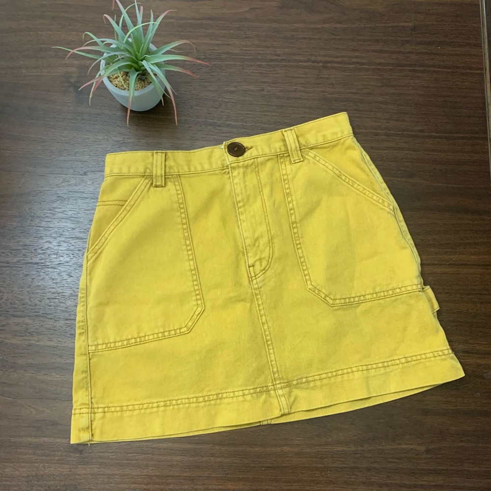 BDG Sun Yellow Carpenter Mini Skirt - Picture 2 of 5